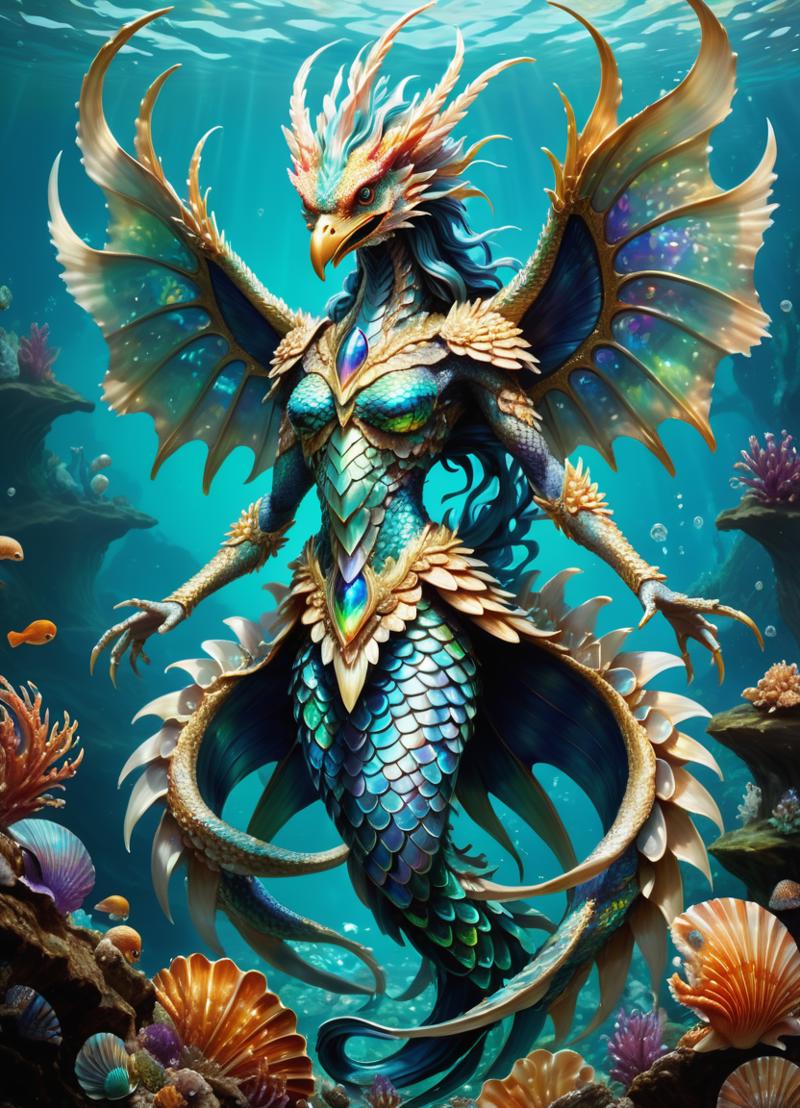 00277-[number]-246195980-hyper detailed masterpiece, dynamic, awesome quality,cockatrice, mischievous water spirit, fantastical form, covered in shells a.png